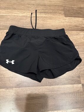 Under Armour Black Women's Athletic Running Shorts with Logo